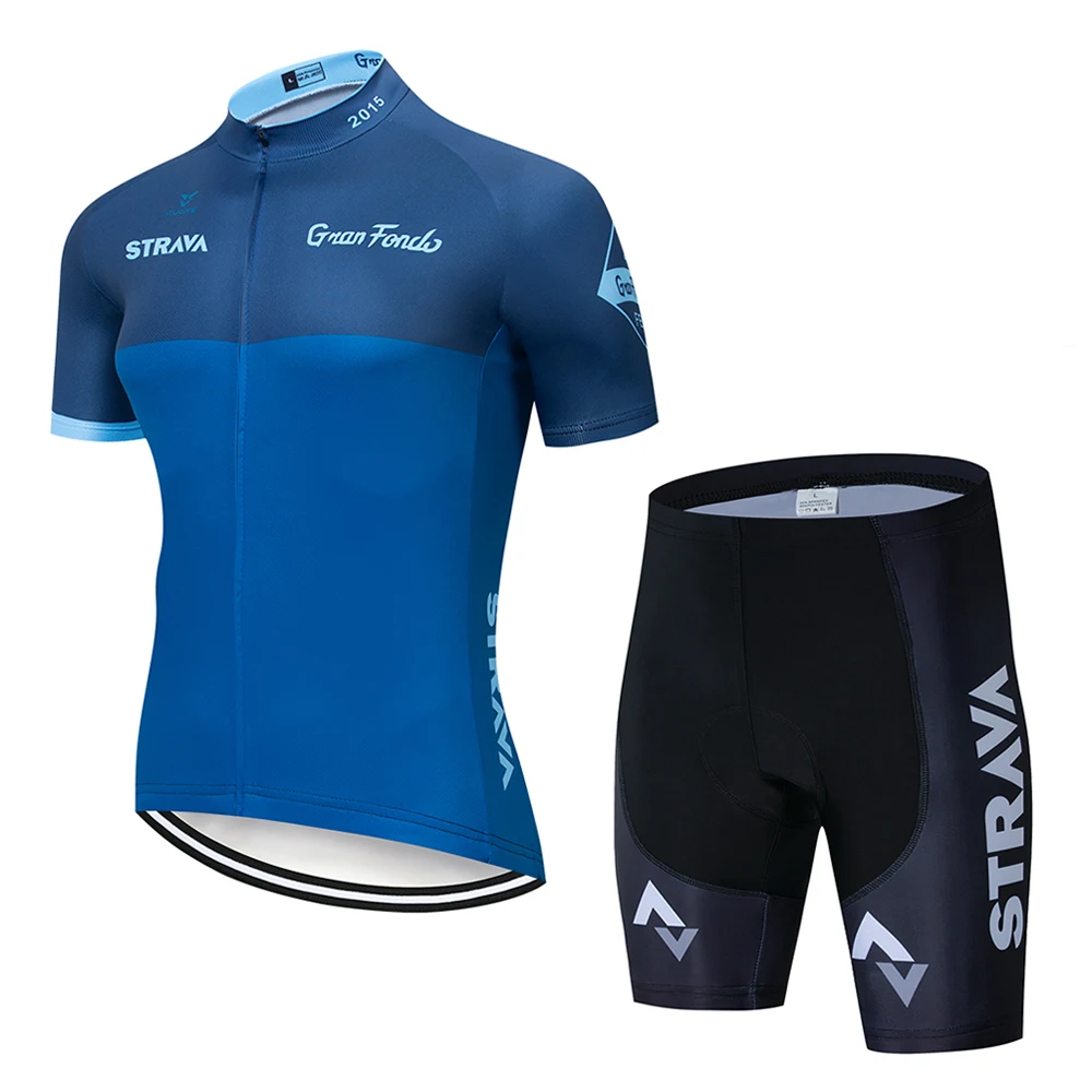 Новинка 2019 STRAVA мужские про команды короткий рукав Велоспорт Джерси для горного