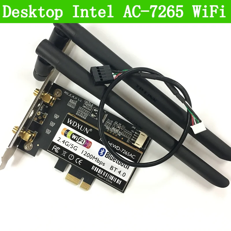 Настольная карта Двухдиапазонная 802.11AC 867 Мбит/с Bluetooth 4 0 Wi Fi Intel 7265NGW