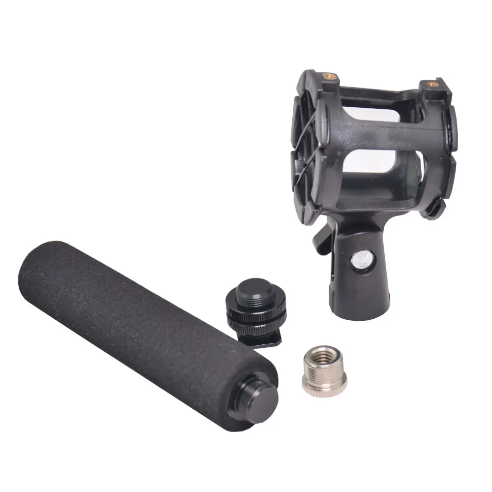 Riqiorod 5 в 1 комплект Камера микрофон Shockmount держатель зажим + адаптер для горячего