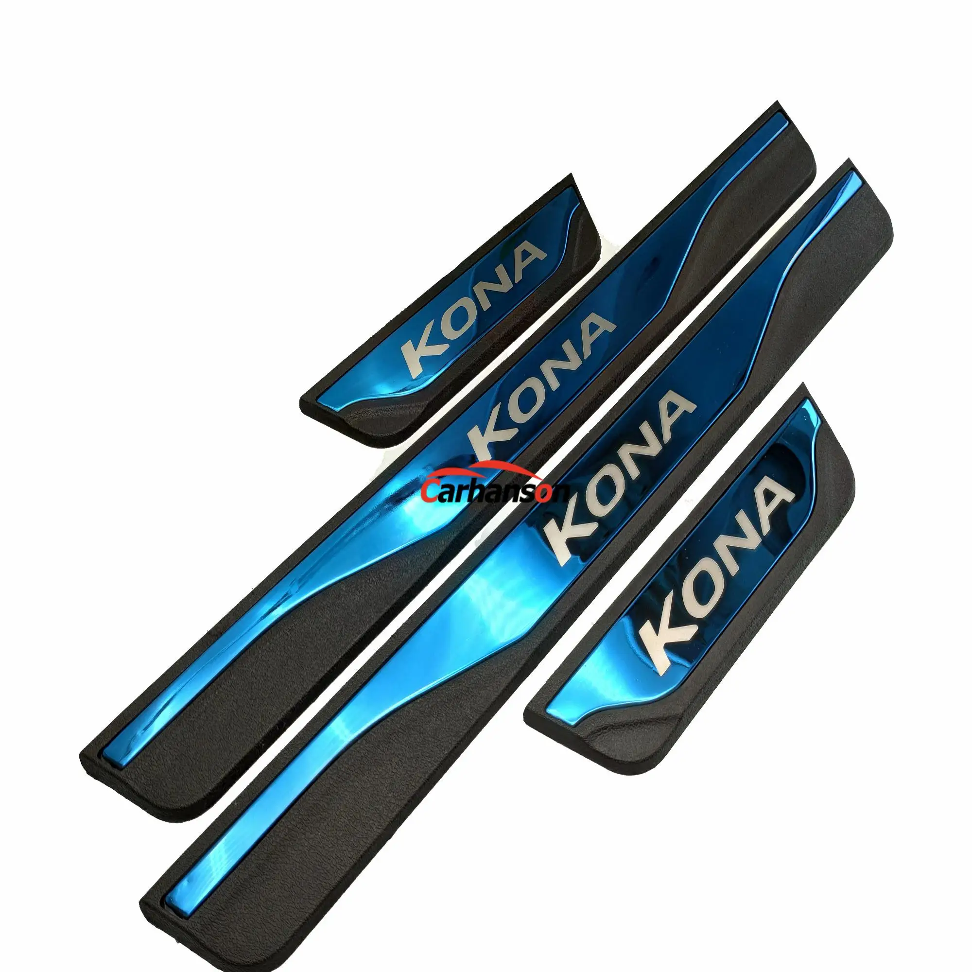 Аксессуары для стайлинга автомобилей, для hyundai Kona, порога, нержавеющая сталь, наклейка, отделка, авто, защита от паштетов