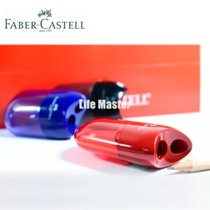 Точилка для карандашей LifeMaster Faber Castell Mini Sleeve 2 шт.лот двойное отверстие с контейнером для черных свинцовыхцветных карандашей эскиз