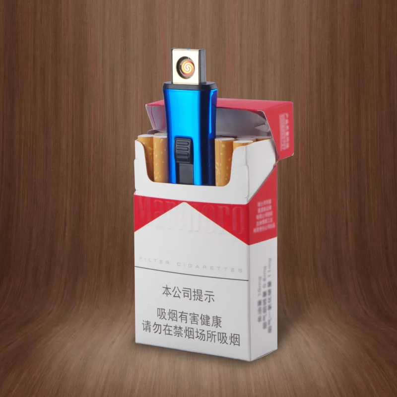 Двухсторонняя мини перезаряжаемая через USB Зажигалка Ветрозащитная зажигалки