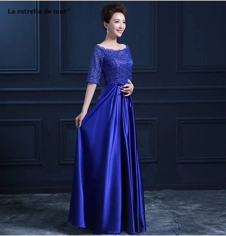 Vestido madrinha, новинка, вырез-лодочка, кружевное, рукав 3/4, длина до пола, бордовое, фиолетовое, королевское, синее, серебряное, белое платье подружки невесты