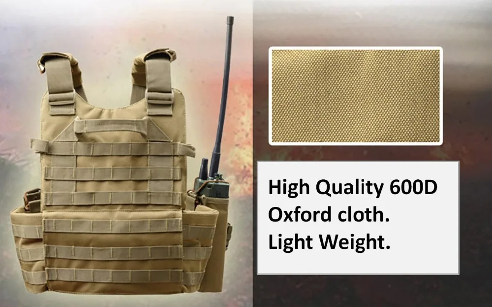 Airsoft Combat 600D Molle тактический жилет Военная Экипировка охотничий защитный для