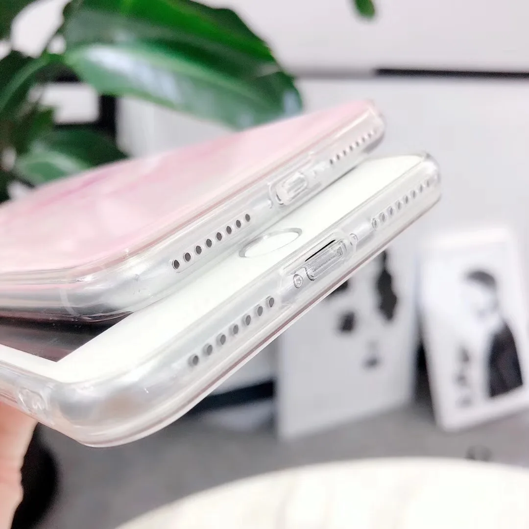Розовый камея в виде ракушки блеск Роскошный чехол для телефона iphone 6 S 7 8 10 X XS Max Xr