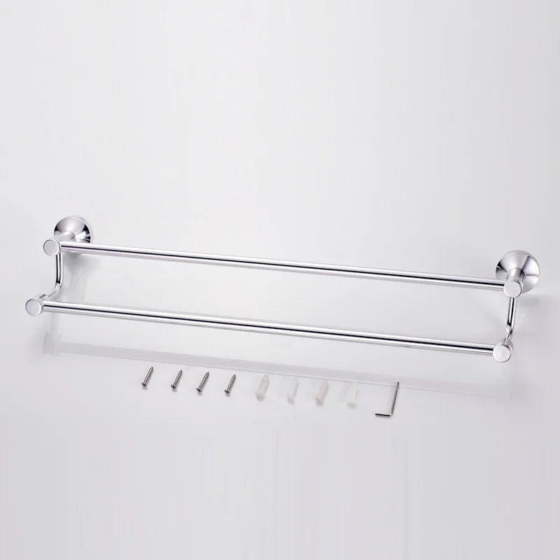 

Jieshalang Space Aluminum Multifunctional Double Pole Towel Hanging Bathroom Hanging Toilet Towel Rack Light 2248