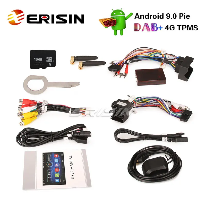 Erisin ES4973A 7 "Android 9 0 DAB + 4G автомобильное радио GPS SWC BT SatNav Wifi DVR для AUDI A3 S3 RS3 RNSE
