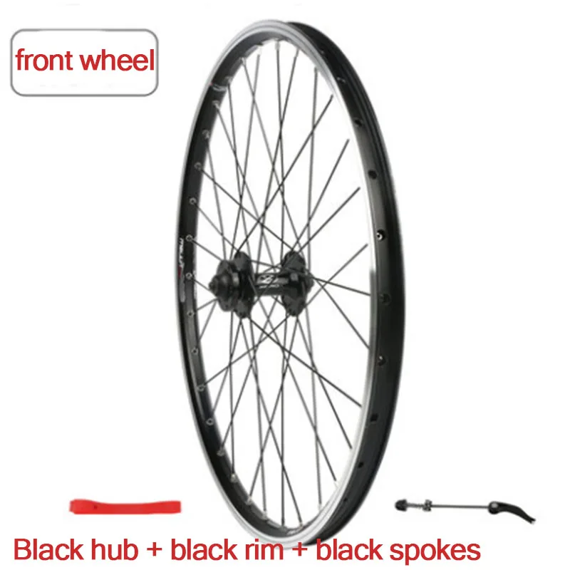 1PCS front black 26 дюймов 32 отверстия горные велосипеды дорожные велосипеды двойного назначения ступицы колеса Алюминиевый обод нож круг колесная - Цвет: 1PCS front black