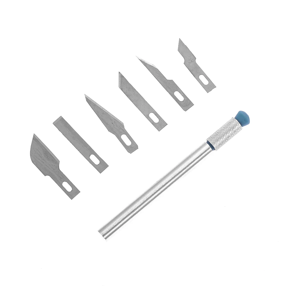 7 шт./компл. многофункциональная Полимерная Глина Резьба нож Лезвие искусство скульптуры Керамика инструмент с 6 лезвием ручной работы гравировальный резак