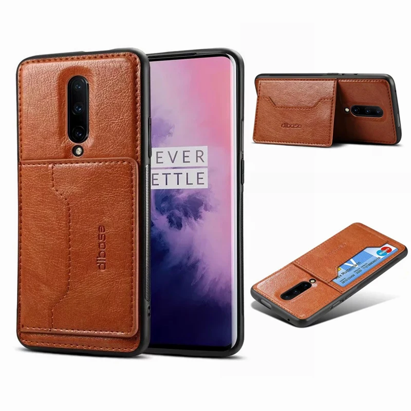 Чехол-подставка для держателя карты Oneplus 7 Pro роскошная Ретро сумка из