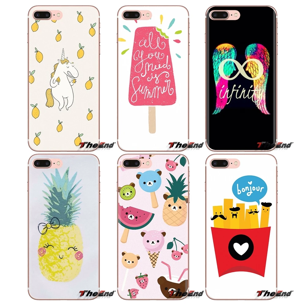 Fruit watermelon pineapple ice cream TPU Transparent Cases For iPod Touch Apple iPhone 4 4S 5 5S SE 5C 6 6S 7 8 X XR XS Plus MAX |