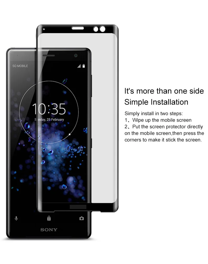 Полноэкранное стекло для sony Xperia XZ3 стекло Imak 3D изогнутое Закаленное стекло Защитная пленка полноэкранное покрытие стекло