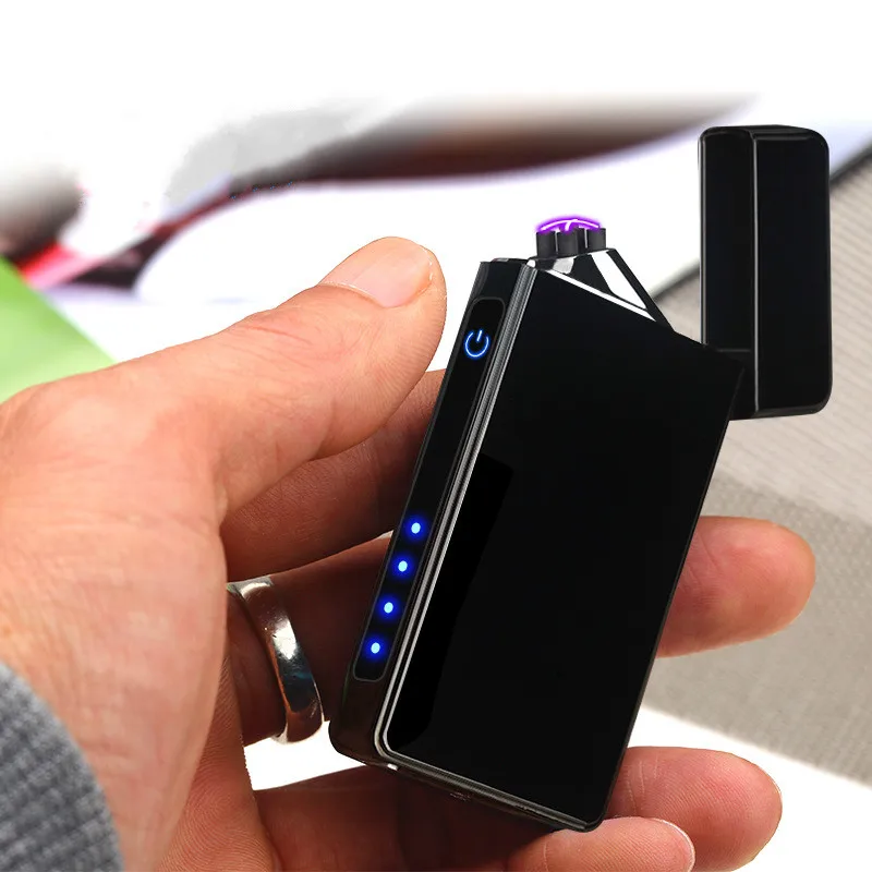 Новый отпечаток пальца Индукционная касания двойные дуги Usb зарядка плазменная