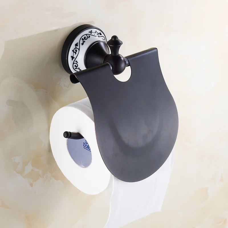 Старинный держатель для туалетной бумаги ORB черный в ретро стиле Европейская