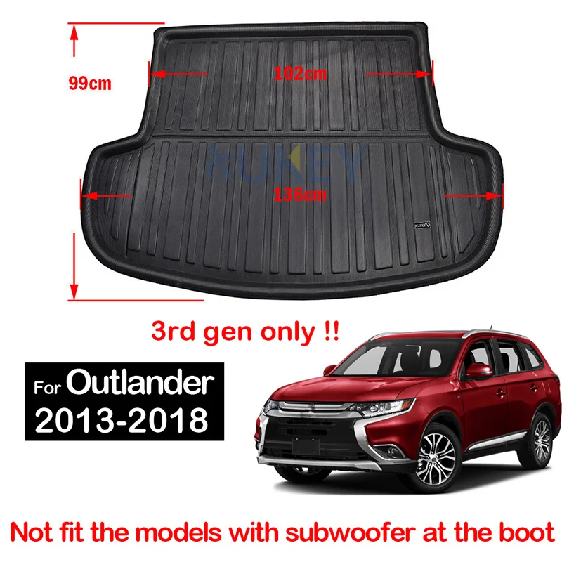 XUKEY грузовой лайнер лоток для Mitsubishi Lancer EX Galant Fortis Outlander Shogun/Pajero с учетом заднего багажника коврик протектор