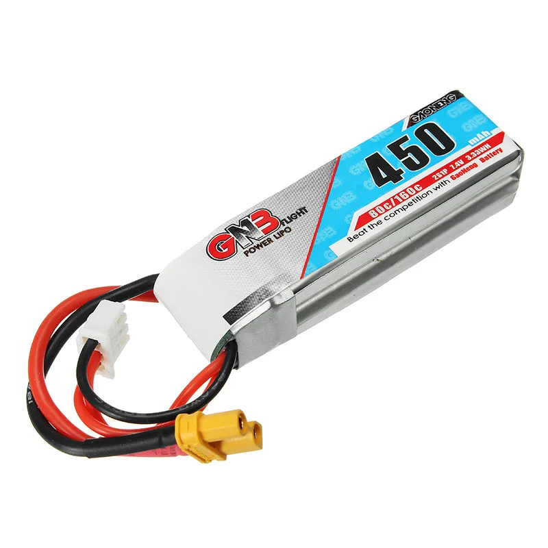 Gaoneng GNB 7 4 в 450 мАч 2S 80C Lipo батарея XT30 разъем для FPV Quadcopter Racing Racer RC Drone игрушки Зарядка