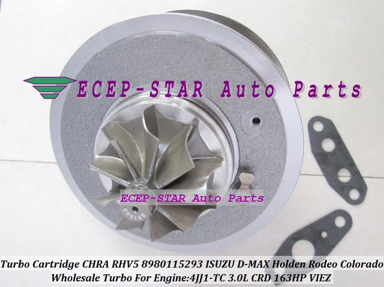 Турбокартридж CHRA RHV5 VDD30013 VBD30013 8980115293 8980115296 Турбокомпрессор Для ISUZU D MAX Rodeo 3.0L CRD 07 4JJ1