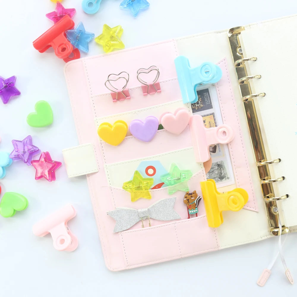 Domikee набор бумажных зажимов ярких радужных цветов для офиса школы канцелярские