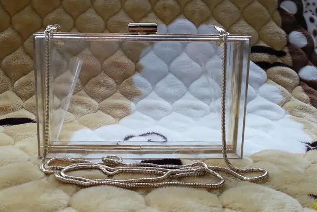 Женский прозрачный кружевной акриловый клатч из перспекса кошелек вечерняя