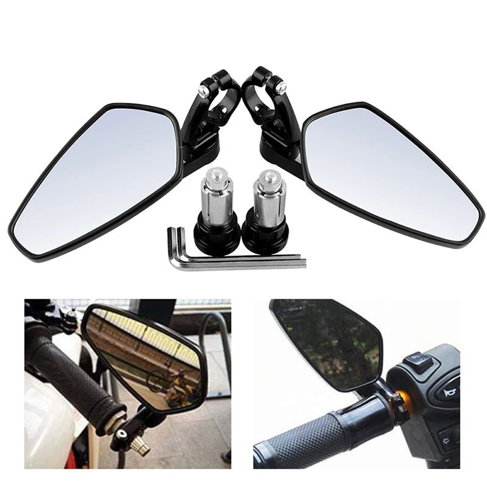 7/8 &quot22 мм мотоциклетные торцевые зеркала заднего вида CNC для Kawasaki ER6N ER6F Yamaha MT 03 09 FZ