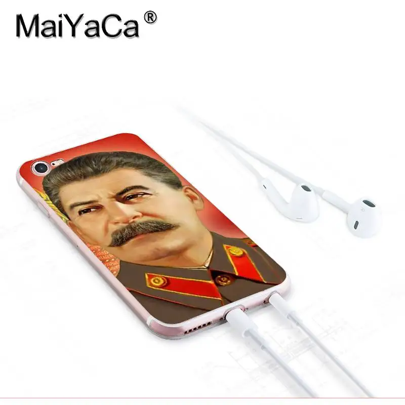 Чехол MaiYaCa для iphone 7 6 X чехол русского коммандера Сталина iPhone 8 6S Plus 5 5S SE 5C XS XR |
