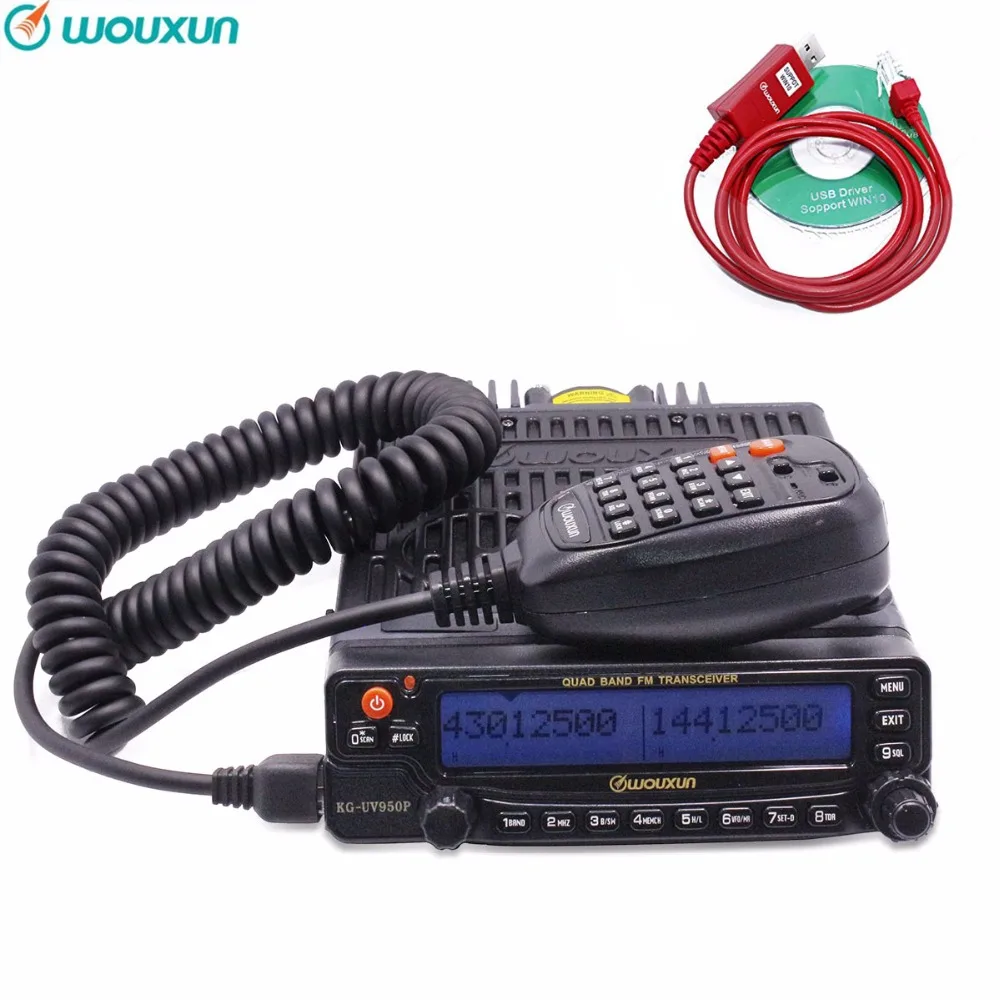 

Мощный Мобильный трансивер Wouxun KG-UV950P, четыре диапазона, прием, восемь диапазонов, мультифункциональная цифровая магнитола для автомобиля