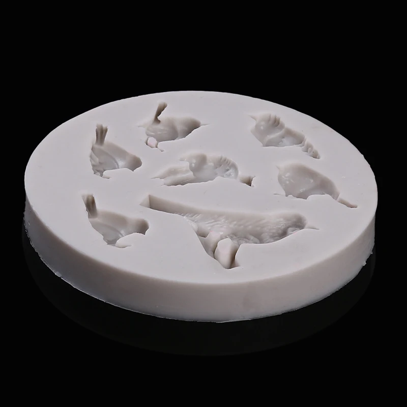 Новый стиль силиконовые DIY формы для выпечки серая птица Воробей Птица Форма