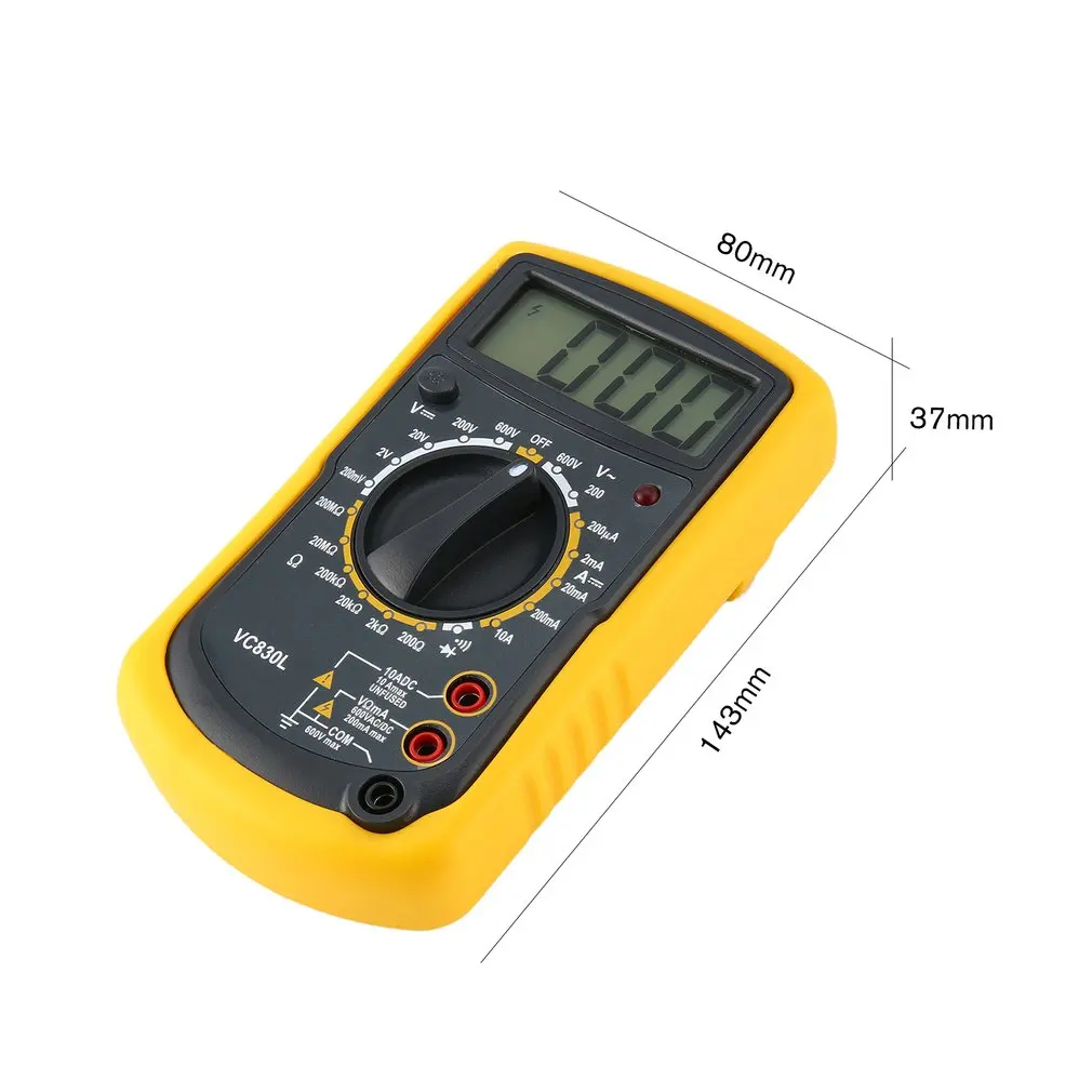 JTW VC830L 1999 Portable Backlight LCD Digital Multimeter AC/DC Voltmeter Ammeter Diode Resistence Continuity Tester | Инструменты