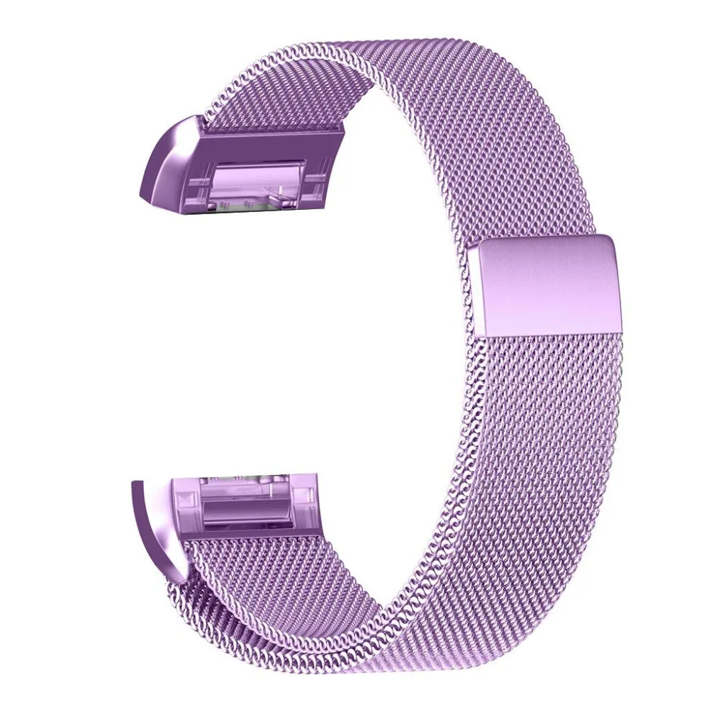 Миланские магнитные металлические браслеты для Fitbit Charge 2 из нержавеющей стали, заменяющие мужские Т-браслеты, маленькие и большие для победителей мужчин 9,6