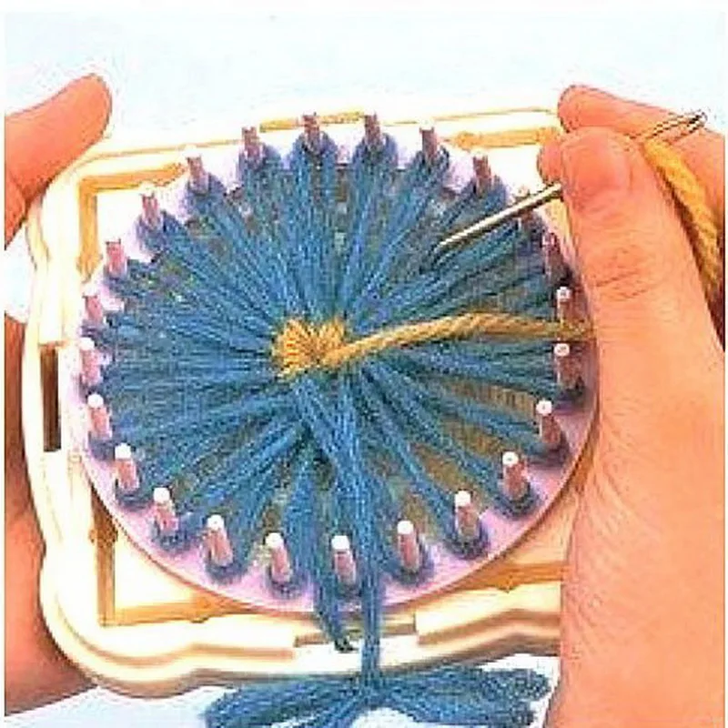 9 шт. набор вязальных станков для вязания цветов Набор вязаных крючком шерстяных