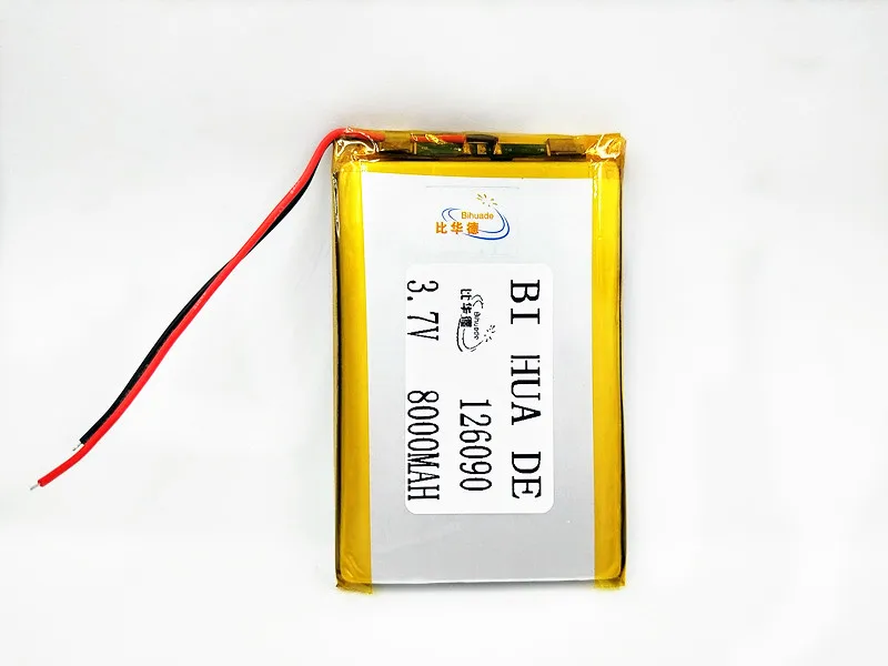 3 7 V литий-полимерный аккумулятор 8000mah 126090 Li-Po Аккумуляторная батарея для MP4 MP5