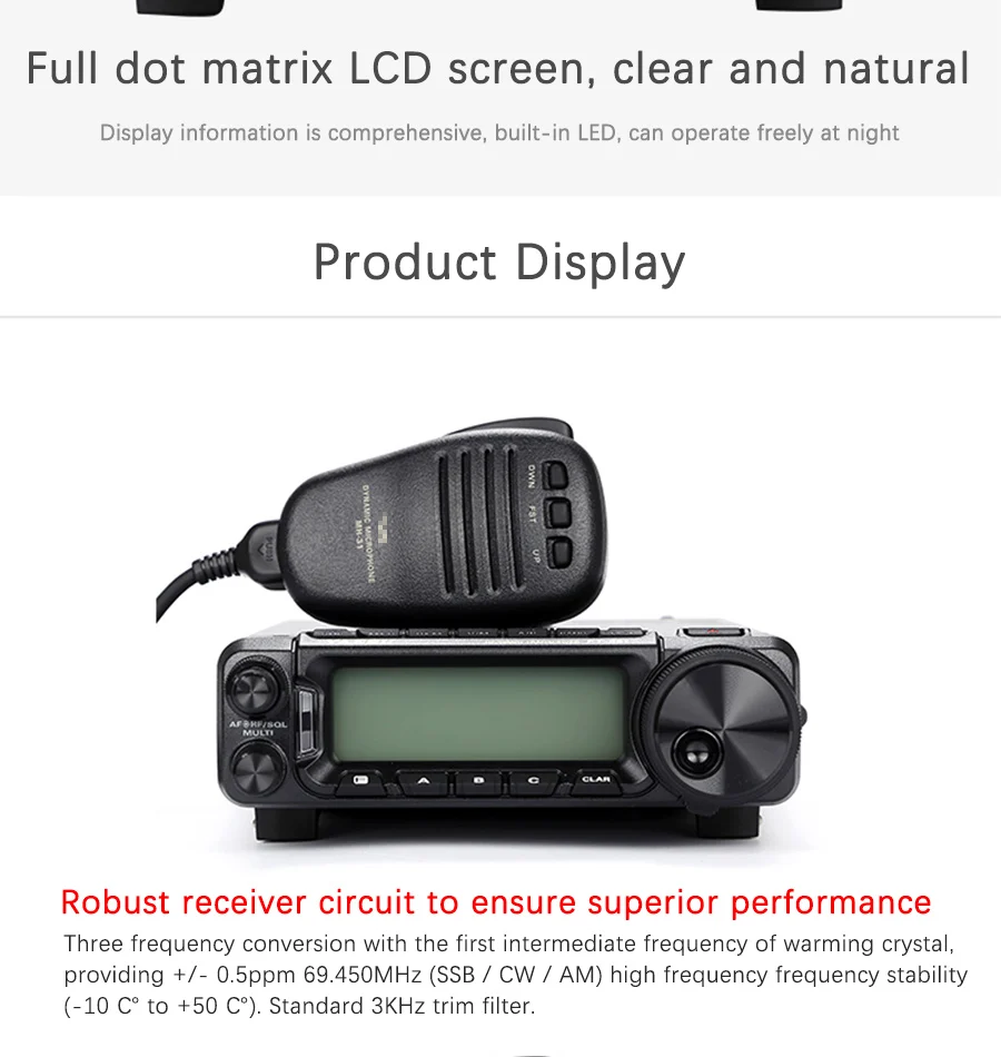 Применяется к оригинальному Yaesu FT-891 HF/50 MHz 100W Полный режим коротковолнового радио мини-автомобильный радиоприемопередатчик
