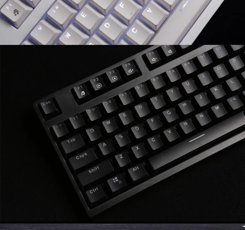 Новая RK 987 87 ключ/104 ключ USB Проводная эргономичная Механическая игровая клавиатура RK, вишневая ось белая подсветка клавиатура для ноутбука ПК