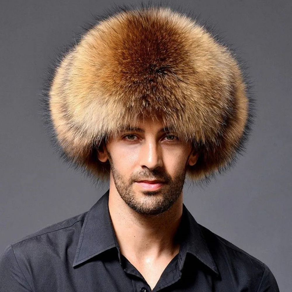 2019 Winter Men's Faux Fur Leather Hat Ushanka Thick Bomber Trapper Earflap Outdoor Hunting Ear Protection Russian Caps | Аксессуары
