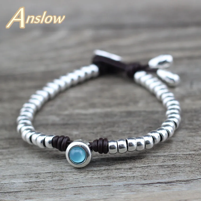 Женский кожаный браслет Anslow ювелирное изделие ручной работы в Корейском стиле
