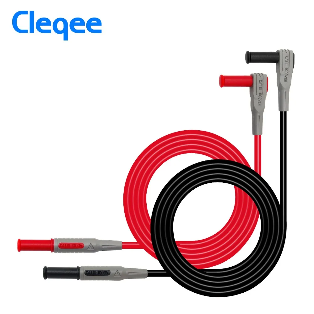 Cleqee P1033 мультиметр Тестовый Кабель впрыска литая 4 мм Банановая вилка тестовая