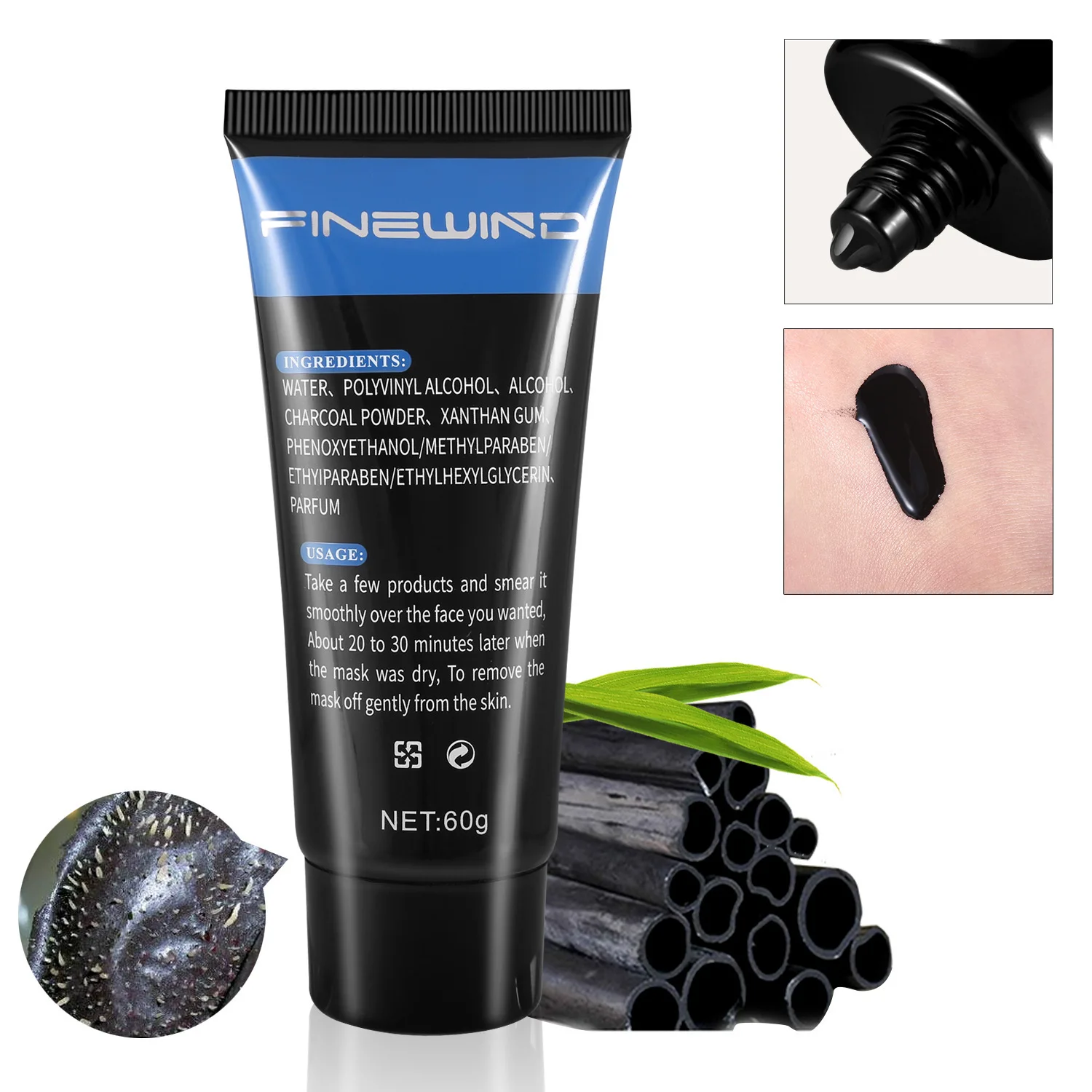 MABOX Black Nose Blackhead Remover Face Mask Peel Off Black Head Acne Treatments Deep Clean Skin Care Charcoal Mask DROPSHIP