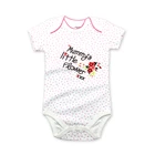 Детские Боди для новорожденных девочек; Летняя одежда с короткими рукавами; Милый модный стиль; Одежда для младенцев