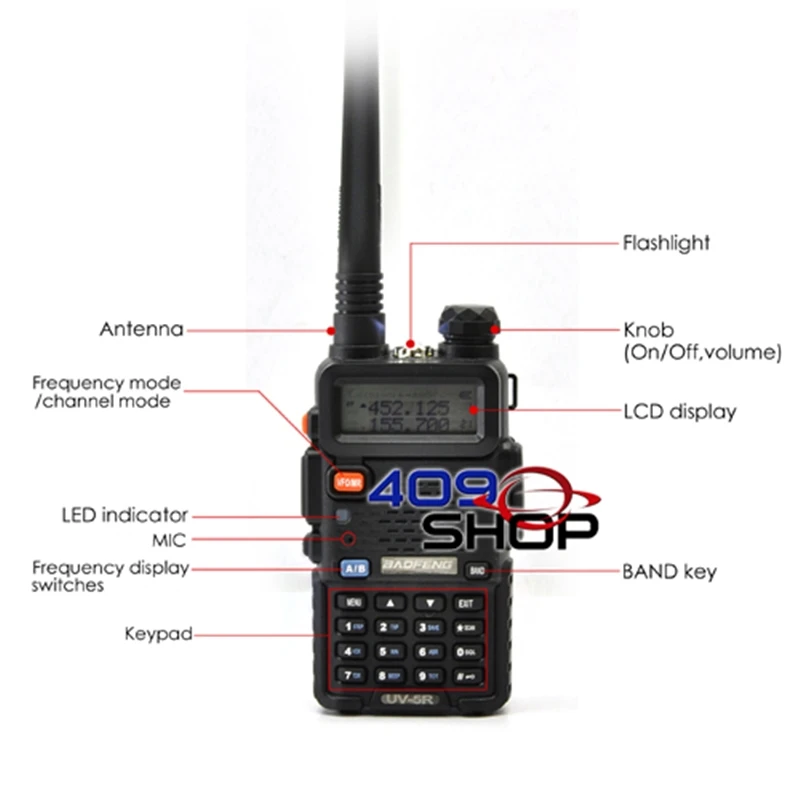 409 магазин UV5R UV-5R двухдиапазонный радиолюбителей Бесплатная SW33 SW-33 vhf/uhf мини