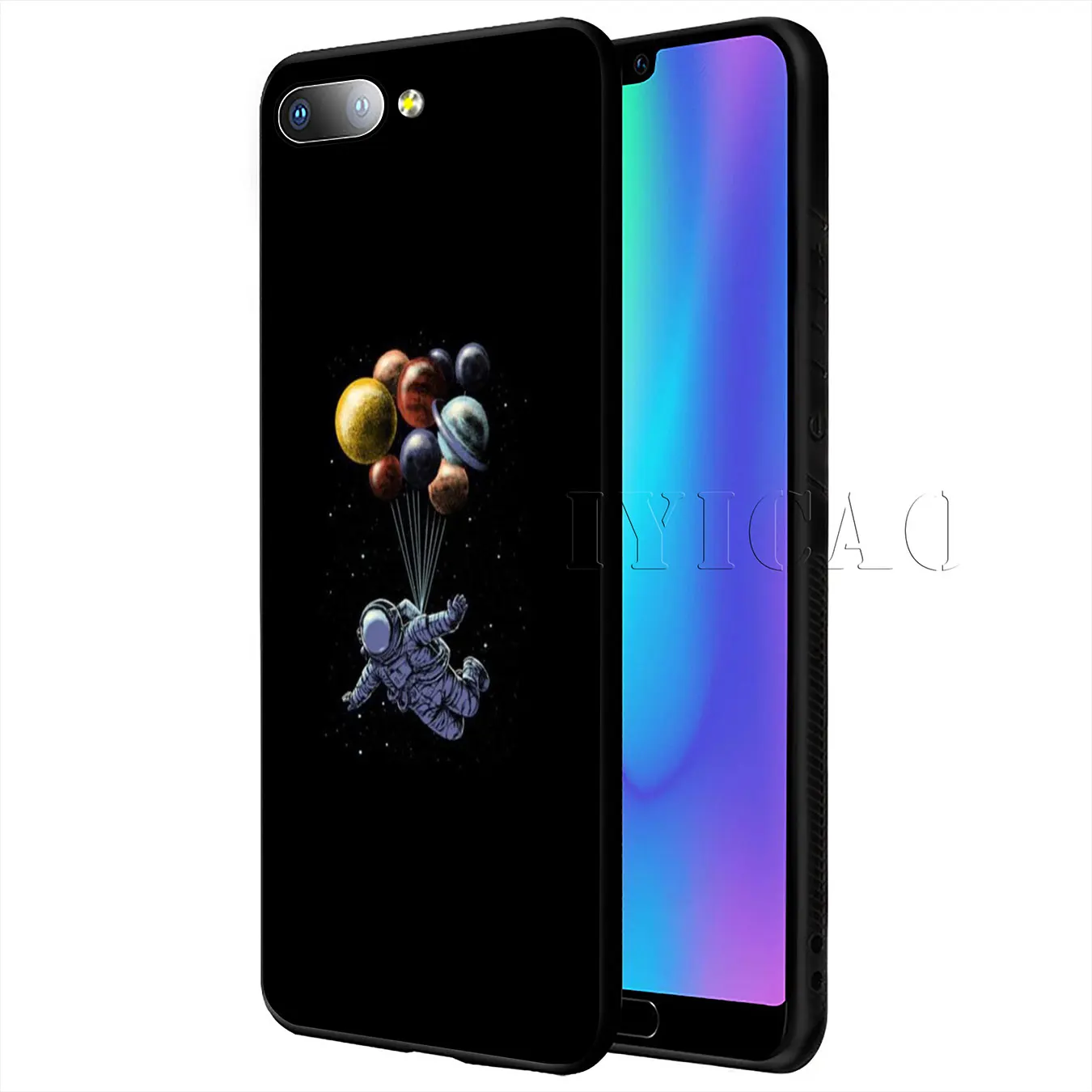Мягкий чехол IYICAO Cosmonaut Planets Cosmos Stars для Huawei Y9 Y7 Y6 Prime 2019 Honor 20 8C 8X 8 9 9X 10 Lite 7C 7X 7A Pro |