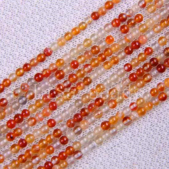 Бесплатная доставка модные украшения Круглые оранжевые красные 3 мм