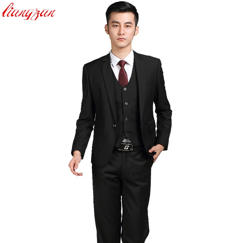 (Пиджак + брюки галстук) мужской деловой костюм приталенный смокинг формальные