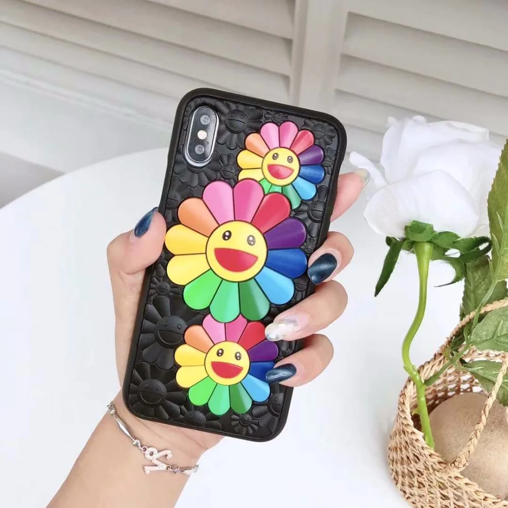 Милые Солнцезащитные чехлы с цветочным принтом для iPhone 11 Pro 7 8 6s 6 Plus чехол