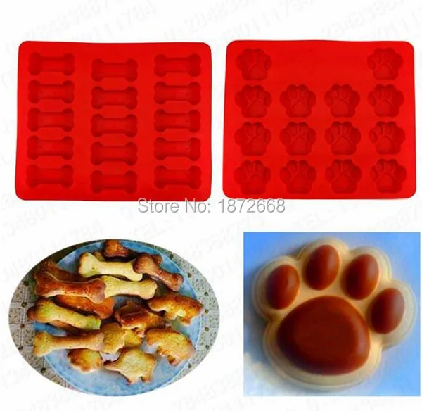 Собаке кость собака след силиконовая форма для выпечки прессформы торта