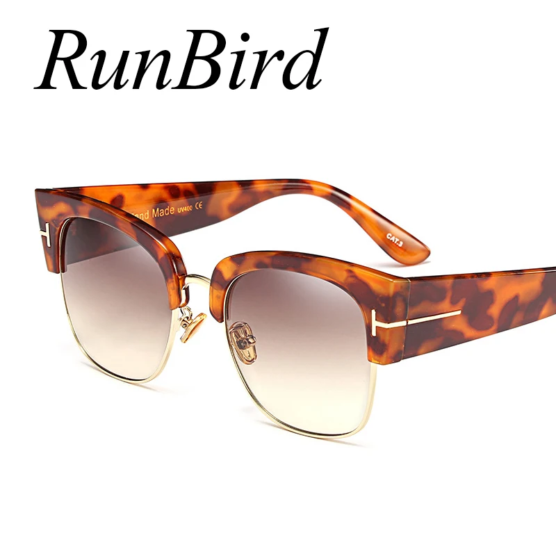RunBird кошачий глаз женские солнцезащитные очки 2018 Новый брендовый дизайн