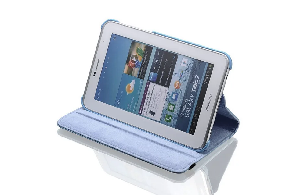 Вращающийся на 360 градусов чехол для планшета samsung Galaxy Tab2 " GT-P3100 P3110 P3108 откидной Чехол-книжка из искусственной кожи с подставкой Умный Магнитный чехол