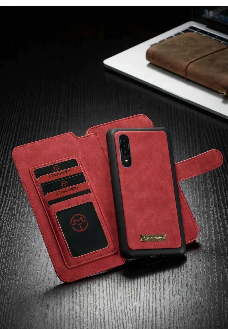 Чехол Me из натуральной кожи, чехол-кошелек для huawei P30, роскошный 2 в 1, съемный кожаный чехол для телефона huawei P30 Pro/P30 lite, Магнитный чехол