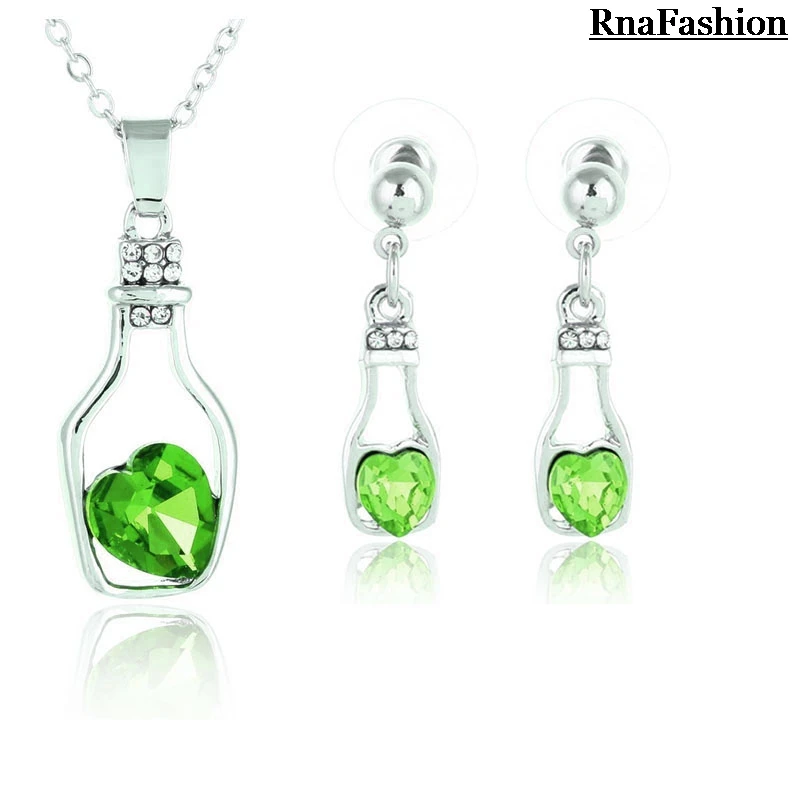 RNAFASHION ювелирные изделия оптом Австрийские кристаллы серьги гвоздики Ожерелье