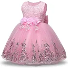 Элегантное кружевное платье принцессы для девочек, свадебное платье с цветочным рисунком для детей, праздвечерние чные платья, детская одежда для девочек, От 7 до 10 лет