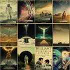 ВинтажныеРетро постеры для домакомнаты, настенные декоративные постеры с принтом из крафт-бумаги